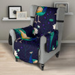 Peacock Flower Pattern Chair Cover Protector