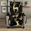Gold Deer Pattern Chair Cover Protector