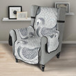 Swan Gray Pattern Chair Cover Protector