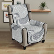 Swan Gray Pattern Chair Cover Protector