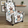 Unicorn Pug Pattern Chair Cover Protector