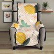 Lemon Flower Leave Pattern Chair Cover Protector
