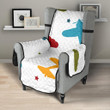 Airplane Star Cloud Colorful Chair Cover Protector