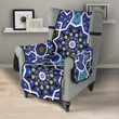 Blue Arabic Morocco Pattern Chair Cover Protector