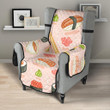 Sushi Pattern Background Chair Cover Protector