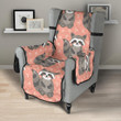 Raccoon Heart Pattern Chair Cover Protector