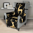 Gold Deer Pattern Chair Cover Protector