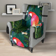 Parrot Palm Tree Leaves Flower Hibiscus Pattern Chair Cover Protector