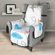 Airplane Cloud Pattern Chair Cover Protector