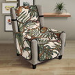 Monkey Tropical Leaves Background Chair Cover Protector