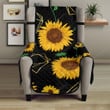 Sunflower Golden Polygonal Shapes Chair Cover Protector