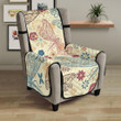 Dragonfly Flower Pattern Chair Cover Protector