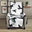 Crow Water Color Pattern Chair Cover Protector