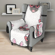 French Bulldog Heart Sunglass Pattern Chair Cover Protector