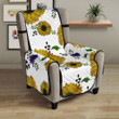 Sunflower Pattern Background Chair Cover Protector