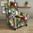 Cool Camel Leaves Pattern Chair Cover Protector