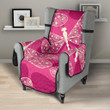 Beautiful Dragonfly Pink Background Chair Cover Protector