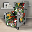 Cool Camel Leaves Pattern Chair Cover Protector