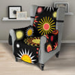 Colorful Sun Pattern Chair Cover Protector