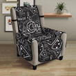 Handwritten Cheese Pattern Chair Cover Protector