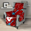 Electical Guitar Red Pattern Chair Cover Protector