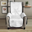 Snowflake Pattern White Background Chair Cover Protector