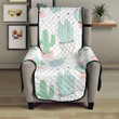 Pastel Color Cactus Pattern Chair Cover Protector