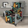 Colorful Snake Plant Pattern Chair Cover Protector