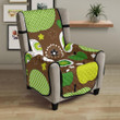 Green Apple Pattern Chair Cover Protector