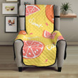 Grapefruit Yellow Background Chair Cover Protector
