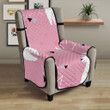 Llama Alpaca Pink Background Chair Cover Protector