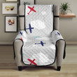 Airplane Cloud Grey Background Chair Cover Protector