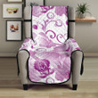 Orchid Pattern Chair Cover Protector