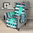 Cute Octopuses Heart Striped Background Chair Cover Protector