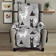 Black And White Llama Pattern Chair Cover Protector