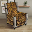 Cocoa Beans Tribal Polynesian Pattern Background Chair Cover Protector