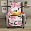 Colorful Koi Fish Carp Fish And Sakura Pattern Chair Cover Protector