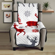 Deer Tree Snowflakes Chrismas Pattern Chair Cover Protector