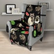 Raccoon Watermelon Pattern Chair Cover Protector