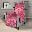 Indian Pink Pattern Chair Cover Protector