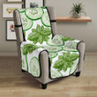Sliced Cucumber Leaves Pattern Chair Cover Protector