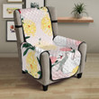 Swan Flower Pattern Chair Cover Protector