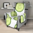 Cucumber Slices Pattern Chair Cover Protector