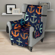 Colorful Anchor Dot Stripe Pattern Chair Cover Protector
