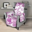Orchid Pattern Chair Cover Protector