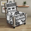 Camel Polynesian Tribal Pattern Chair Cover Protector