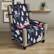 Deers Winter Christmas Pattern Chair Cover Protector
