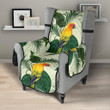 Beautiful Parrot Palm Leaves Pattern Chair Cover Protector