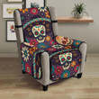 Sugar Skulls Flower Maxican Pattern Chair Cover Protector
