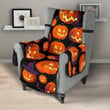 Halloween Pumpkin Pattern Chair Cover Protector